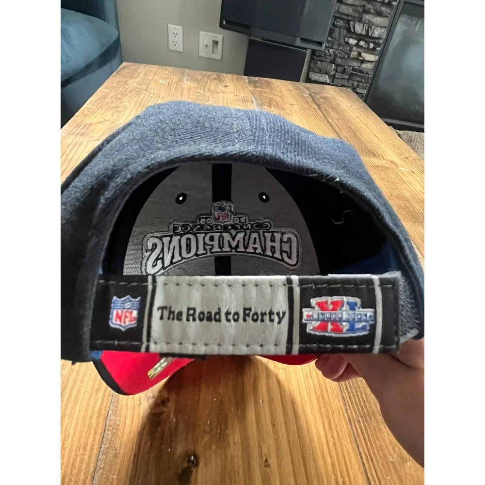 Reebok Seattle Seahawks 2005 NFC Champions Hat Super Bowl XL Road to Forty Black
